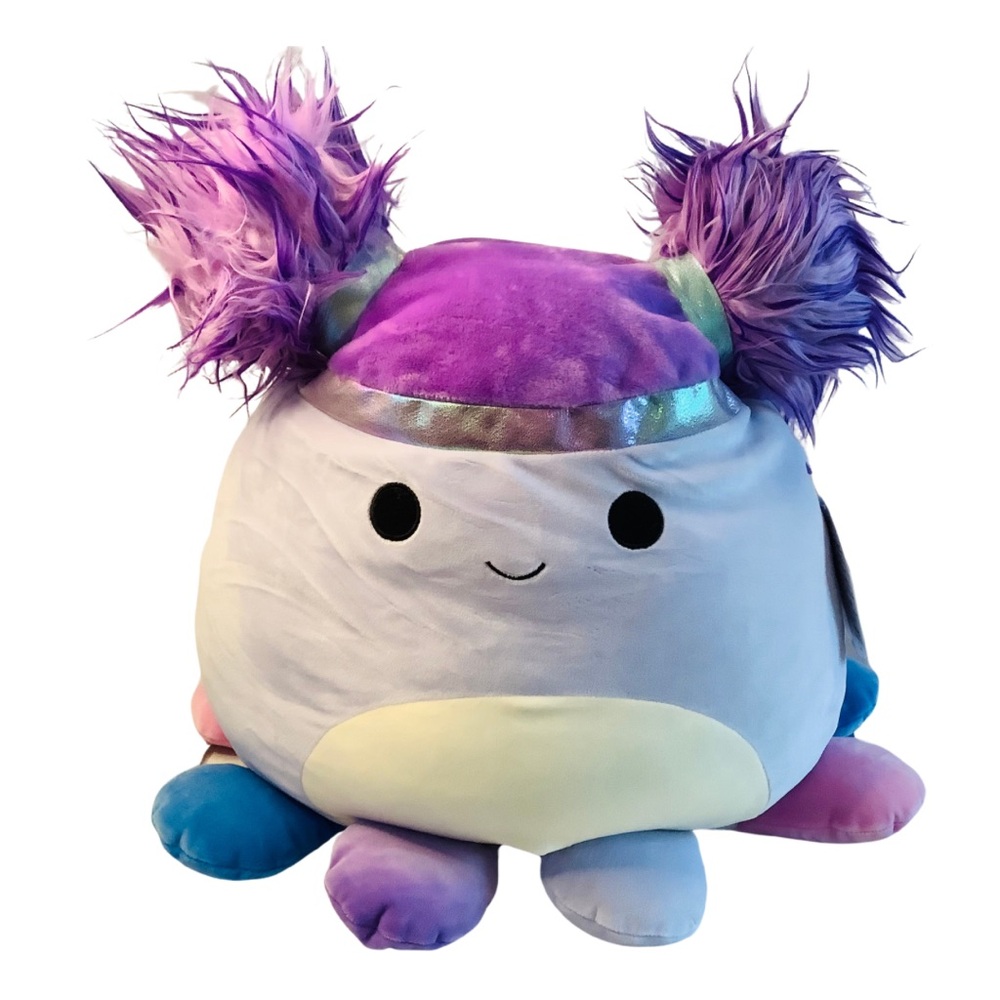 SQUISHMALLOW Octopus 16” Beula the Purple Octopus SQUISH-DOOS Collection